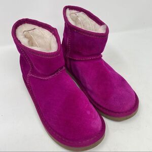 Emu australia UKALA Big Girls Sydney Mini Suede & Shearling Boot Hot Pink